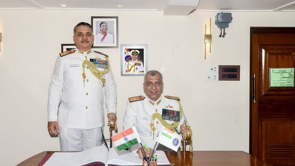 Mumbai: Rear Admiral Vivek Dahiya Takes Command Of Indian Navy's Western Fleet | X @IN_WNC