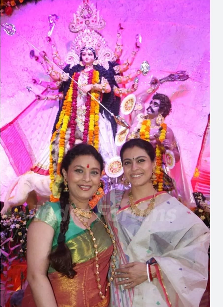(File Photo) Sharbani and Kajol keeping the Mukherjees’ Puja going