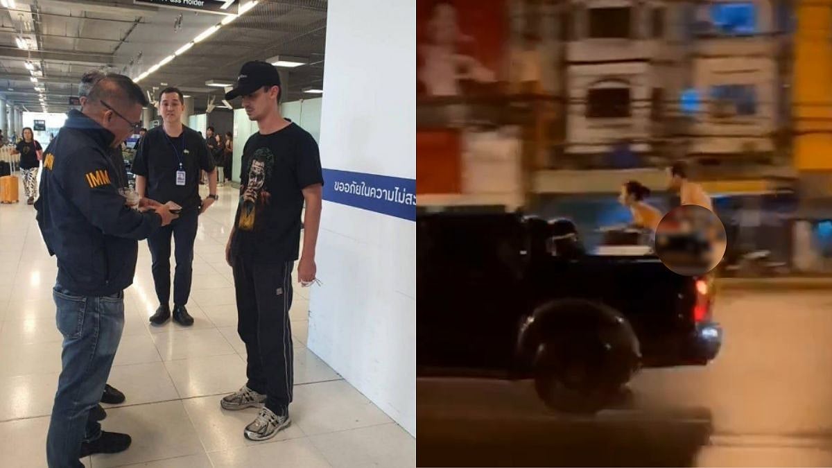 Disgusting! Russian Vlogger Arrested For Having S*x With 42-Year-Old Thai Woman On Pickup Truck In...