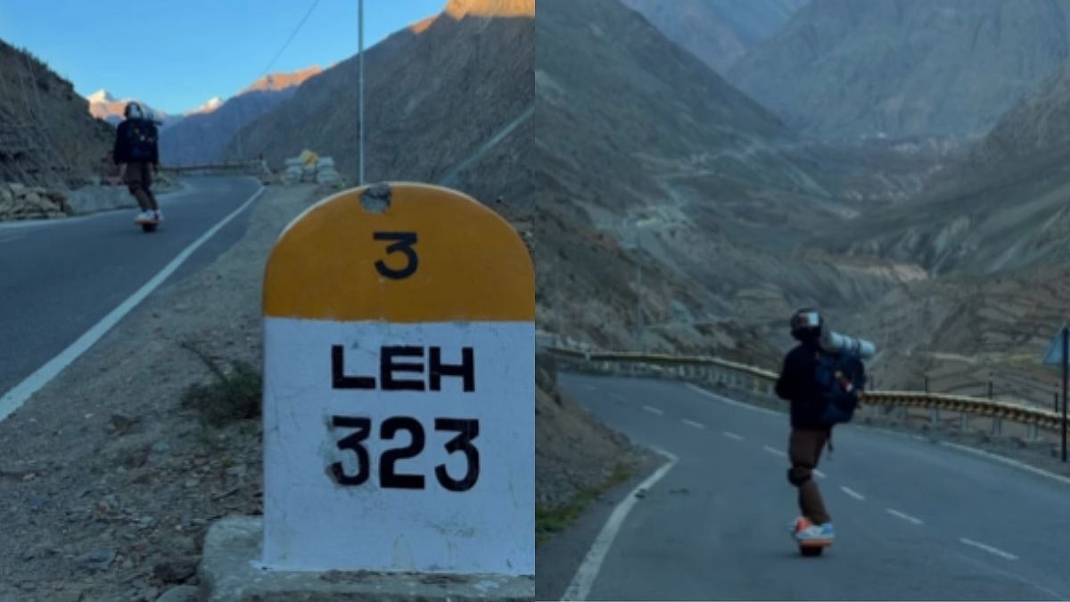 'Manali To Leh On One Wheel-er:' Travel Vlogger's Unique And Adventurous Ride Goes Viral; Netizens Have Mixed Reactions