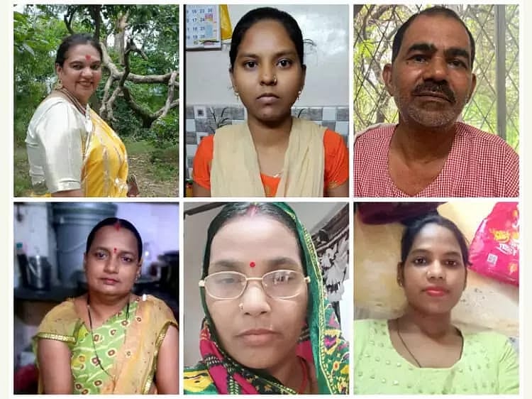 From top left to right: Shivani Gandhi (owner), Nitu Gupta, Manaram Kumavat, Durga Gupta, Janaki Gupta, Poonam Gautam. Kumavat is in stable condition and under treatment at Airoli burns centre.