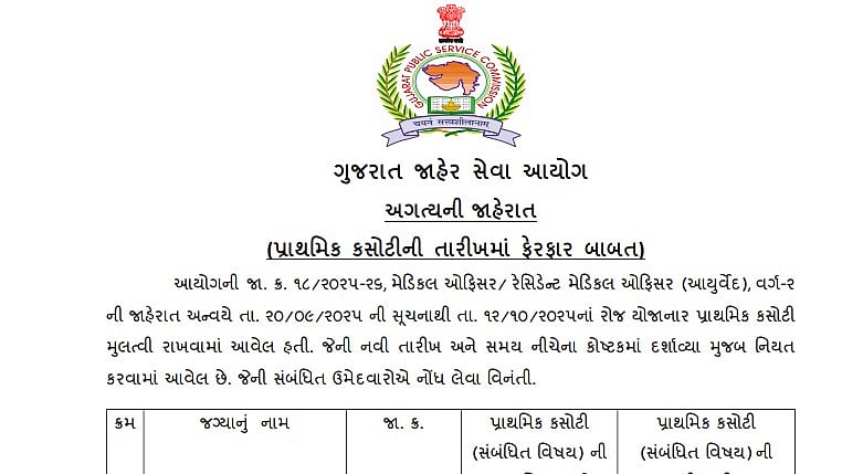GPSC MO Recruitment 2025: Preliminary Exam Schedule Out; Check Exam Pattern Here