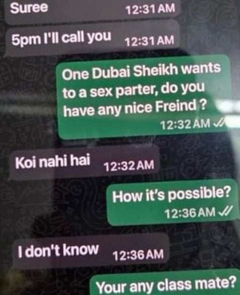 Leaked WhatsApp chat