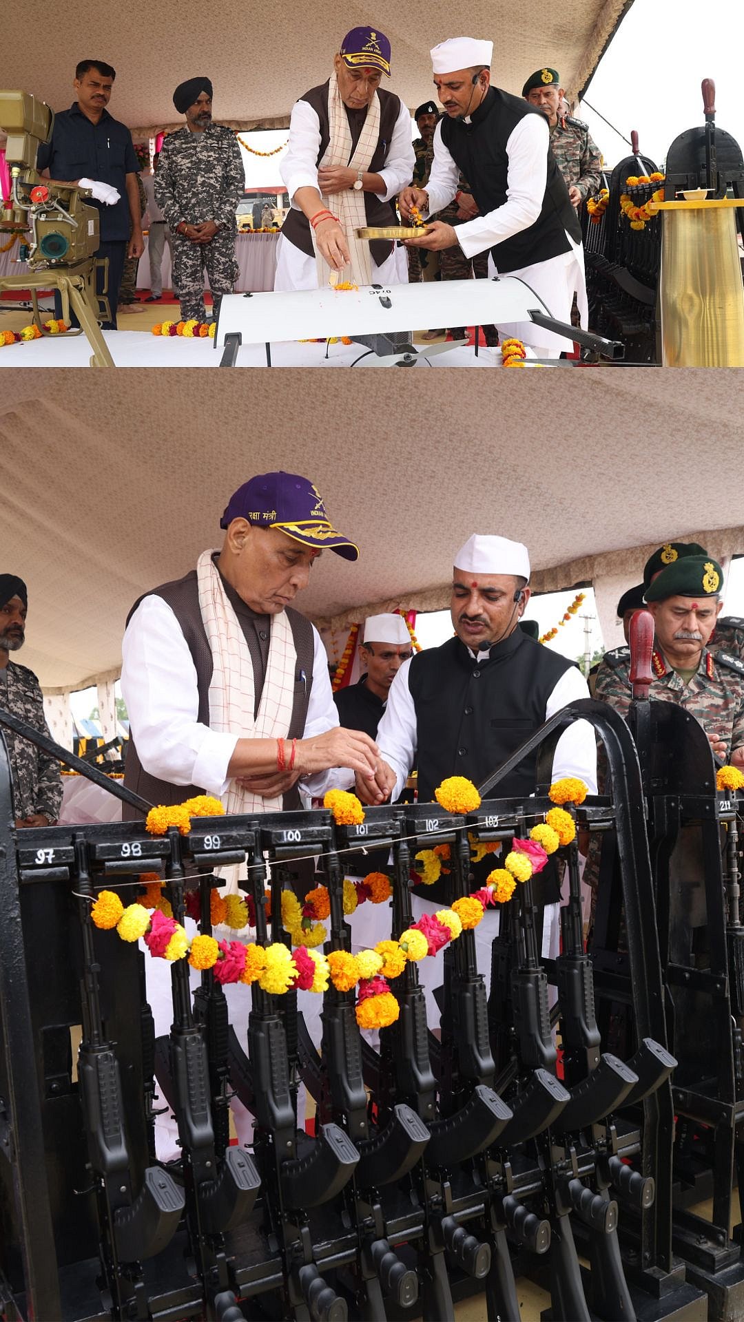 IN PICS: Defence Minister Rajnath Singh Performs Shastra Puja On The Auspicious Occasion Of Dussehra