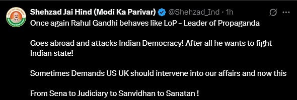 Shehzad Poonawalla's X post