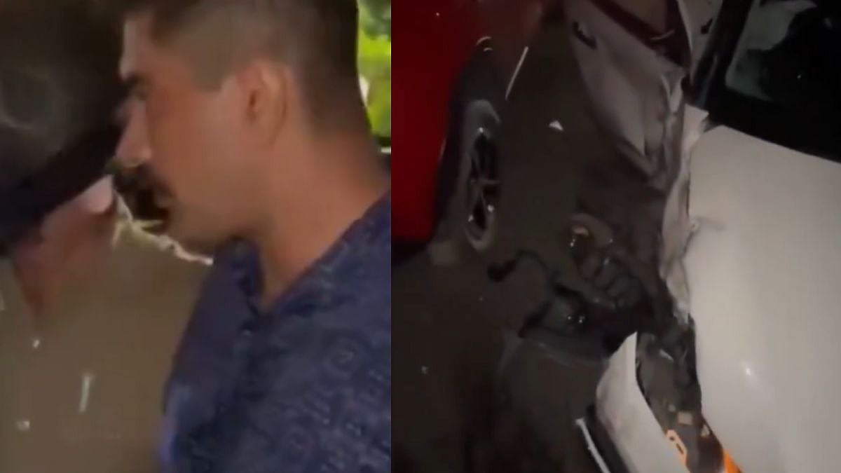 'Drunk' Police Officer Hits 2 Vehicles With His Car In Uttrakhand's Dehradun; Suspended - VIDEO