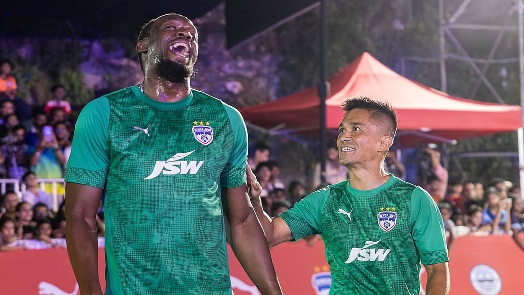 'Rejected Under 9.58 Seconds’: Sunil Chhetri Hilariously Recalls Usain Bolt's Answer To Offer Of No 9 Role At Bengaluru FC