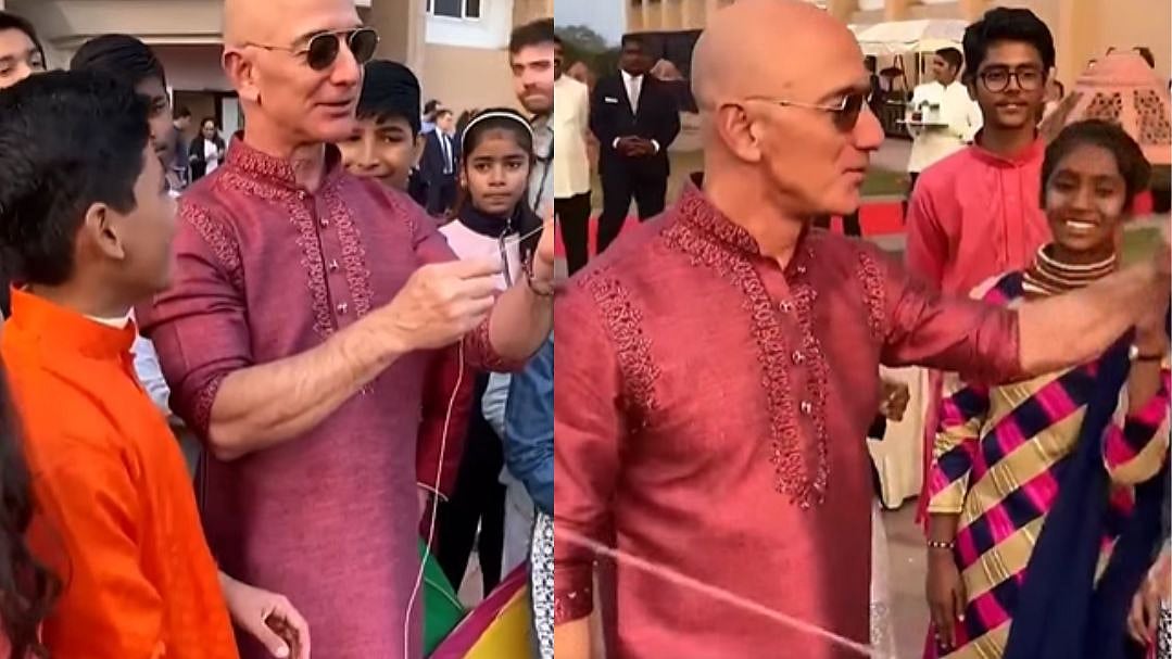 Jeff Bezos in a Narendra Kumar kurta
