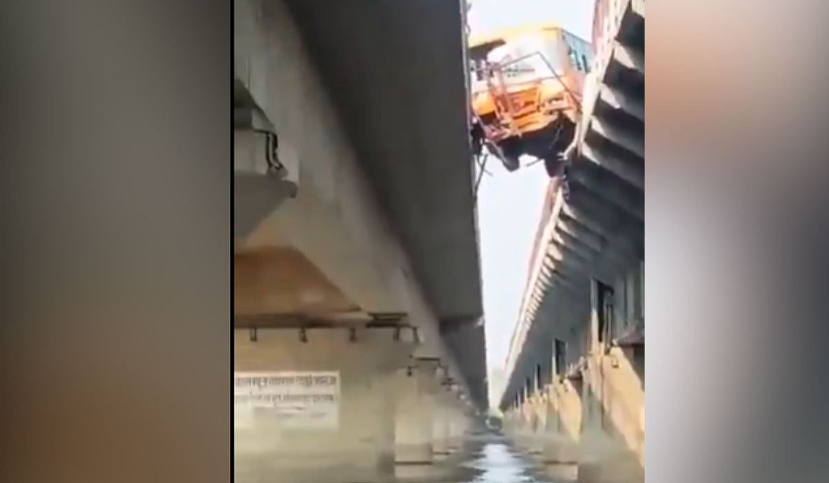 UP: Rampur-Delhi Roadways Bus Hangs Off Brajghat Ganga Bridge, All Passengers Rescued; Terrifying...