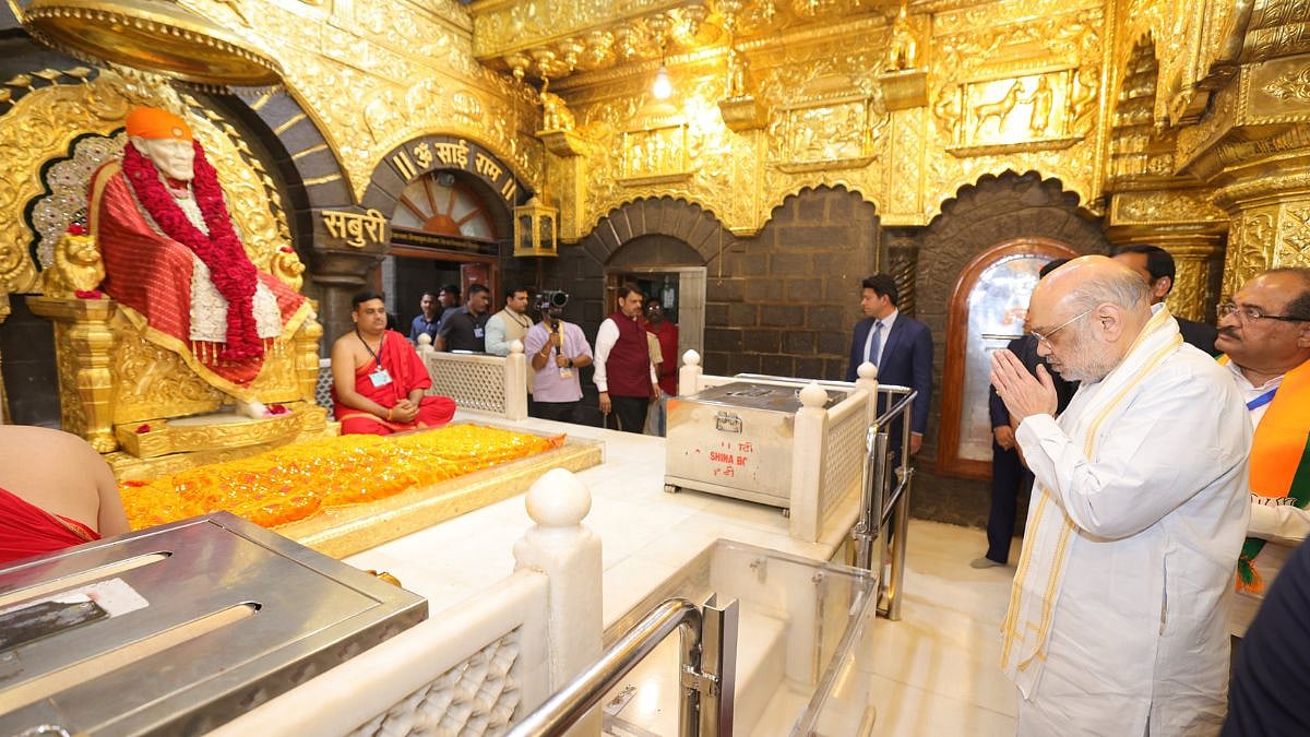 Union Home Minister Amit Shah Visits Shirdi, Offers Prayers At Saibaba Temple During Maharashtra...