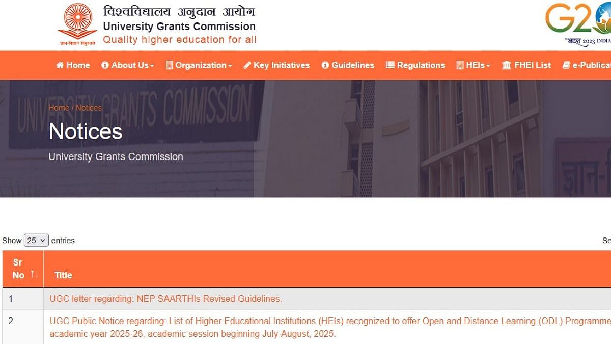 UGC Approves 101 Universities For Online And Distance Learning Courses In 2025-26
