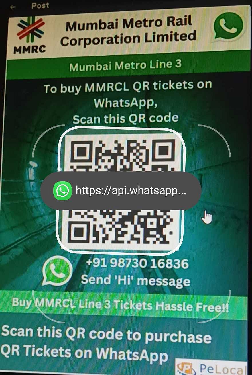 If scanning the QR code, press on the link which will redirect you to WhatsApp Chat, or directly send 'Hi' to the number mentioned.