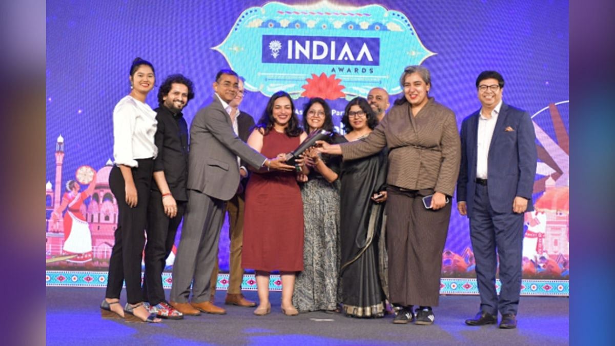 ‘Nanhi Kali Lessons from a Footfall’ was announced as the Joint winner in the category ‘Corporate’. Team Mahindra & Ogilvy with the presenters Pradeep Dwivedi (Honorary Treasurer, IAA Global and Group CEO, Eros Media World PLC); Arun Srinivas (Jury Chairperson and MD & Country Head, Meta India) and (Nick Baughan - Director of Global Agencies, Meta)