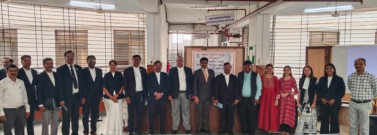Lawyers and court staff at Belapur Family Court participating in World Mental Health Day awareness session organised with TISS Sukoon Centre