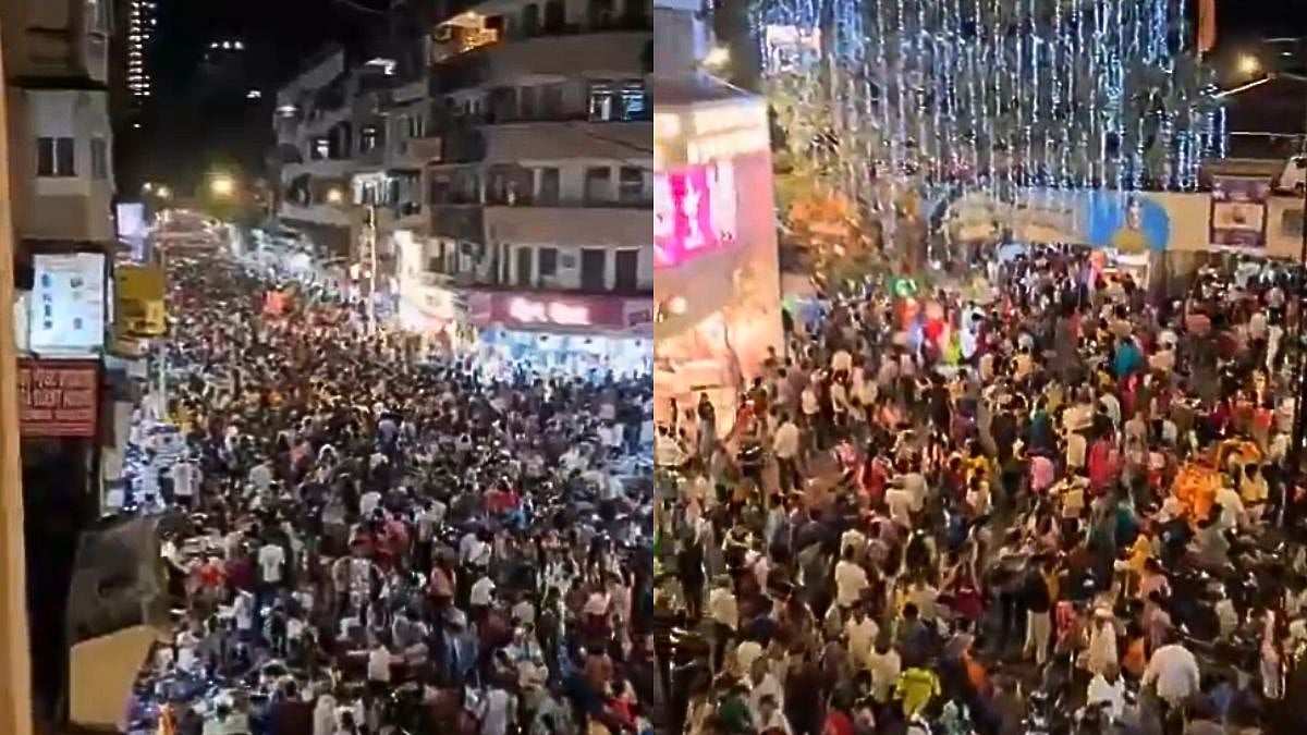 Stampede-Like Rush Seen At Mumbai's Dadar Market Ahead Of Diwali; Netizens Raise Safety Concerns |...