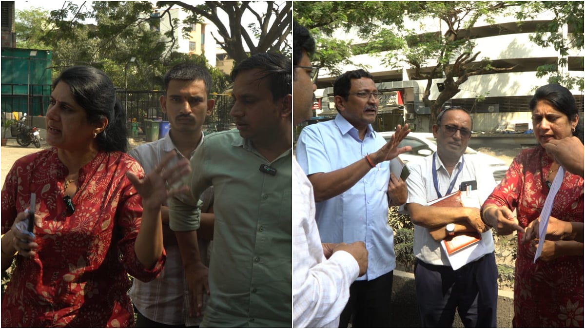 Kharghar residents protest against PCMC’s poor-quality roadwork, demanding permanent pothole repairs