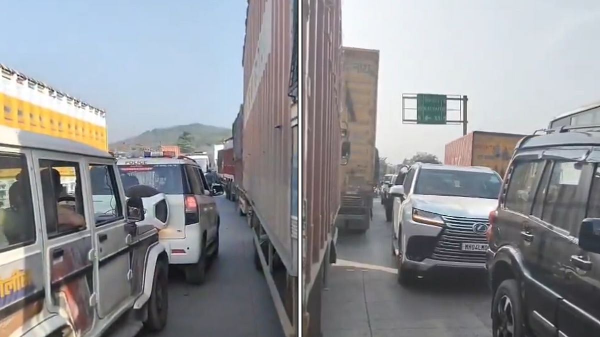 Thane: Maharashtra Forest Minister Ganesh Naik's Convoy Caught Driving On Wrong Side Of Road Amid...