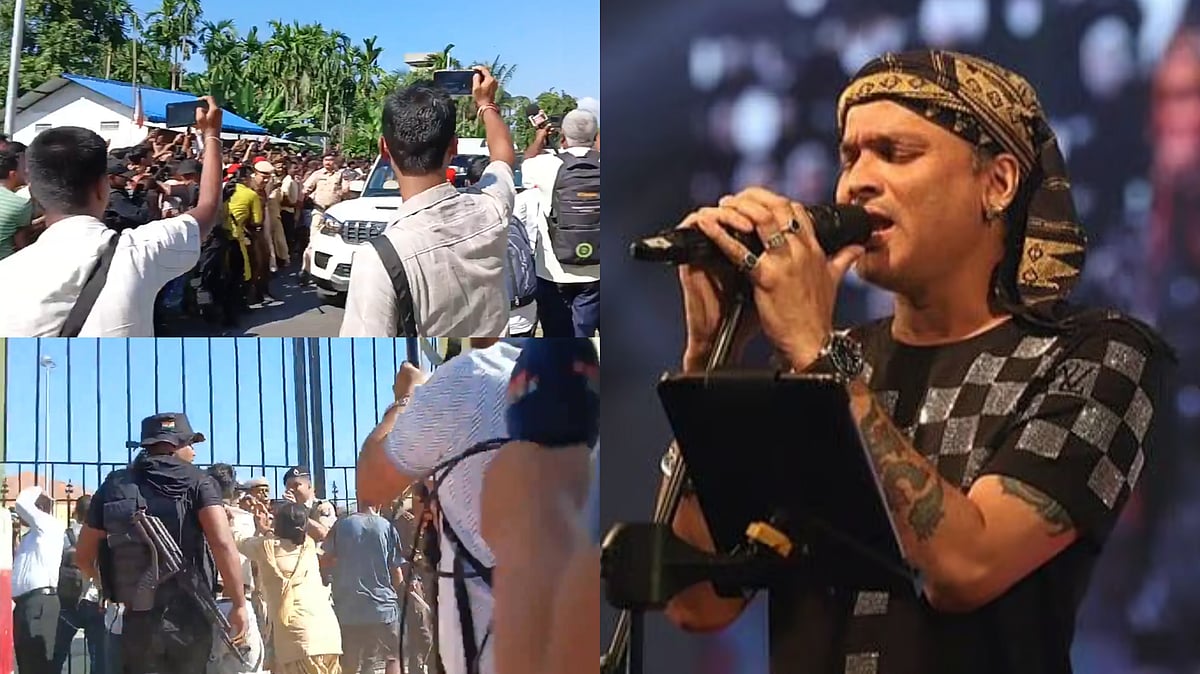 Violent Protest Erupts Outside Assam's Baksa Jail As Locals Demand Handing Over Zubeen Garg Death...