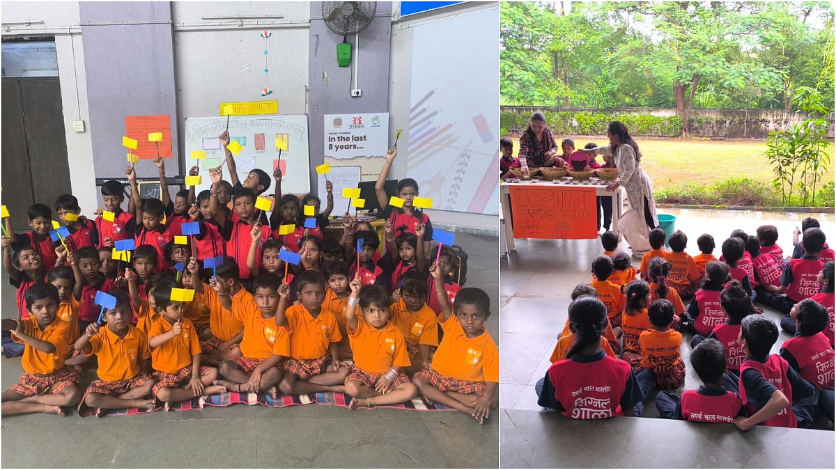 Children previously working at traffic signals embrace education at Navi Mumbai’s first Signal School in Nerul