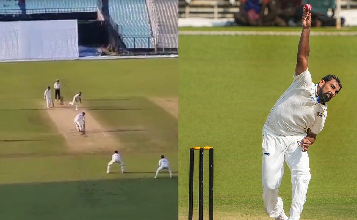 Video: Mohammed Shami Uproots Uttarakhand Batter's Stump In Ranji Trophy 2025-26 Match, Makes Strong...