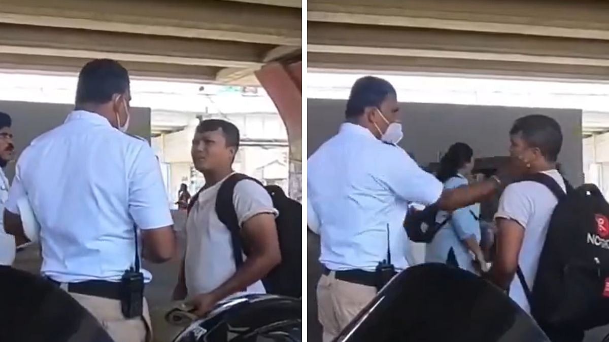 Viral Video Shows Bengaluru Traffic Cop Slapping Motorcyclist, Suspended After Demands For Action...