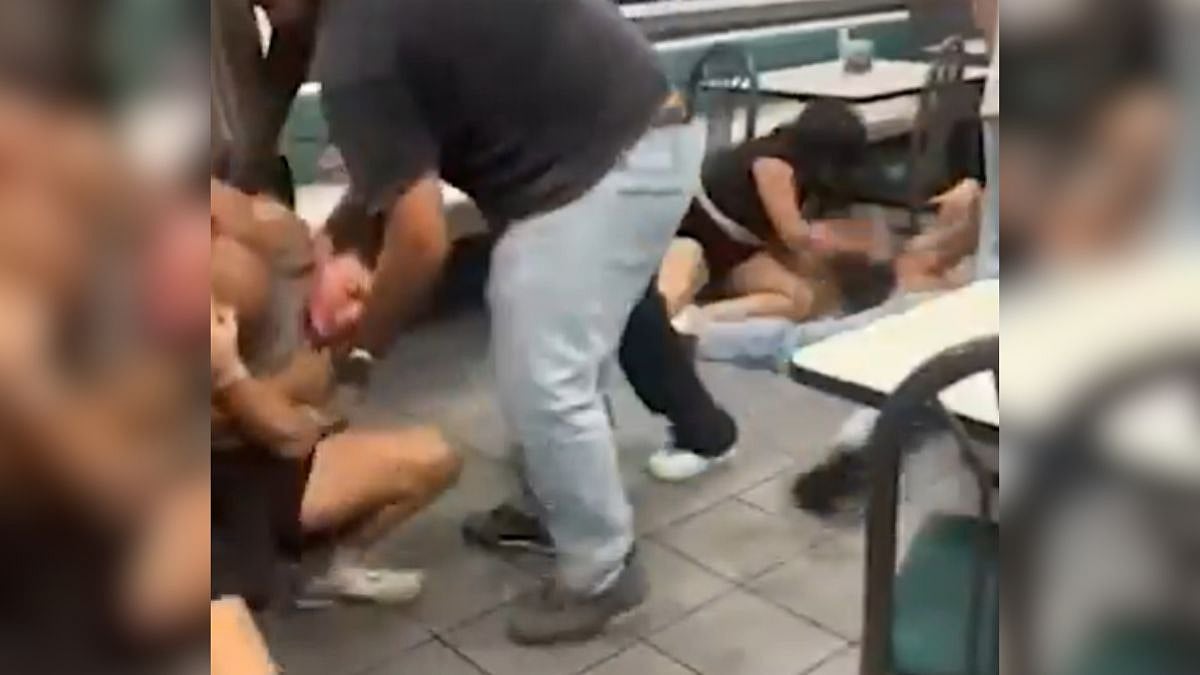 Video: Heated Brawl Breaks Out At Texas Burger Shop Over Orders Mis-Up; 7 Arrested