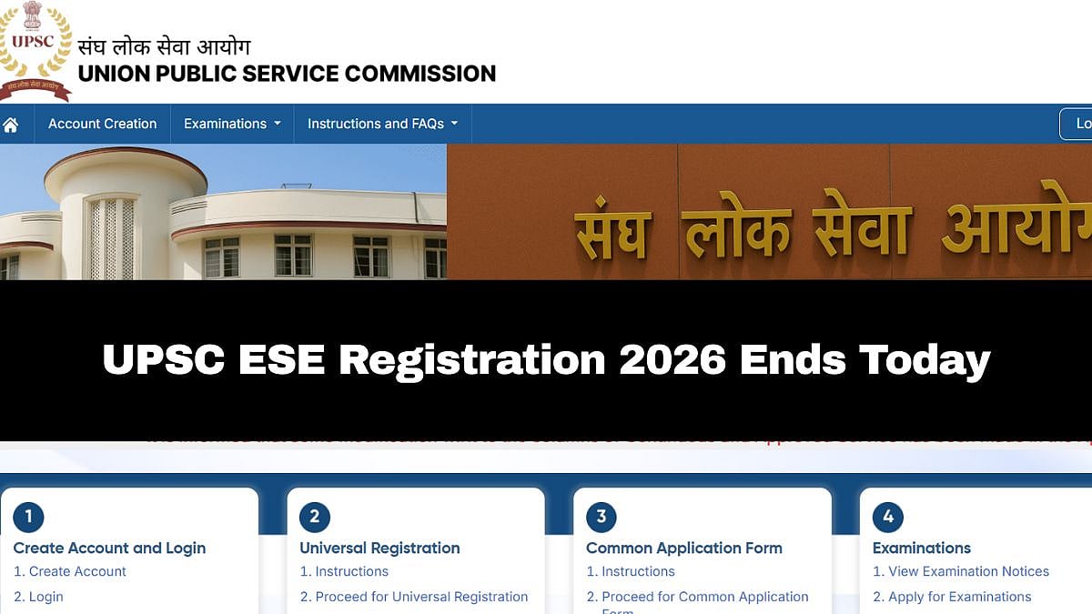 UPSC ESE Recruitment 2026: Registration Window Closes Today; Check Selection Process Here