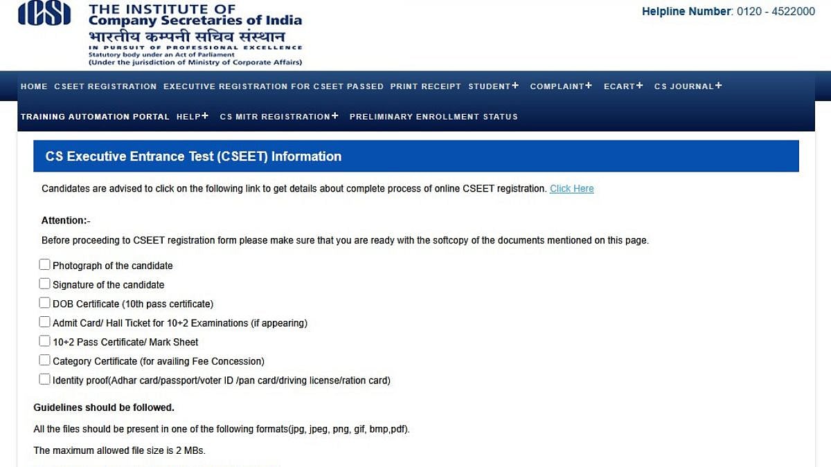 ICSI CSEET June 2026 Registration Window Closes Today: Check How To Apply, Important Documents & Exam Dates Here 