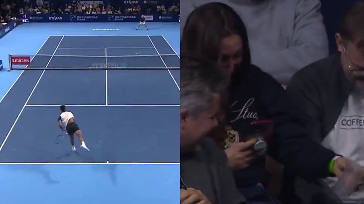 Shocking Visuals! Giovanni Mpetshi Perricard's Ace Spills Fan's Drink During ATP Brussels Match;...