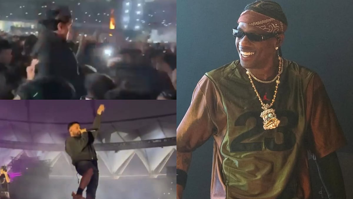 Travis Scott Delhi Concert: Fans Go Crazy As American Rapper Hits The Stage; Nav's Opening Act Also...