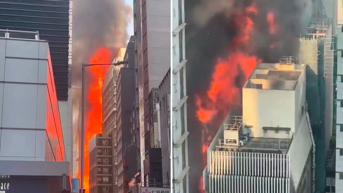 4 Hospitalised, Dozens Evacuated After Fire Engulfs Scaffolding At Chinachem Tower In Hong Kong |...
