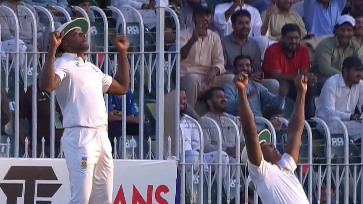 South African Pacer Kagiso Rabada Delights Rawalpindi Crowd With Playful Antics During PAK Vs SA 2nd Test Match; Video