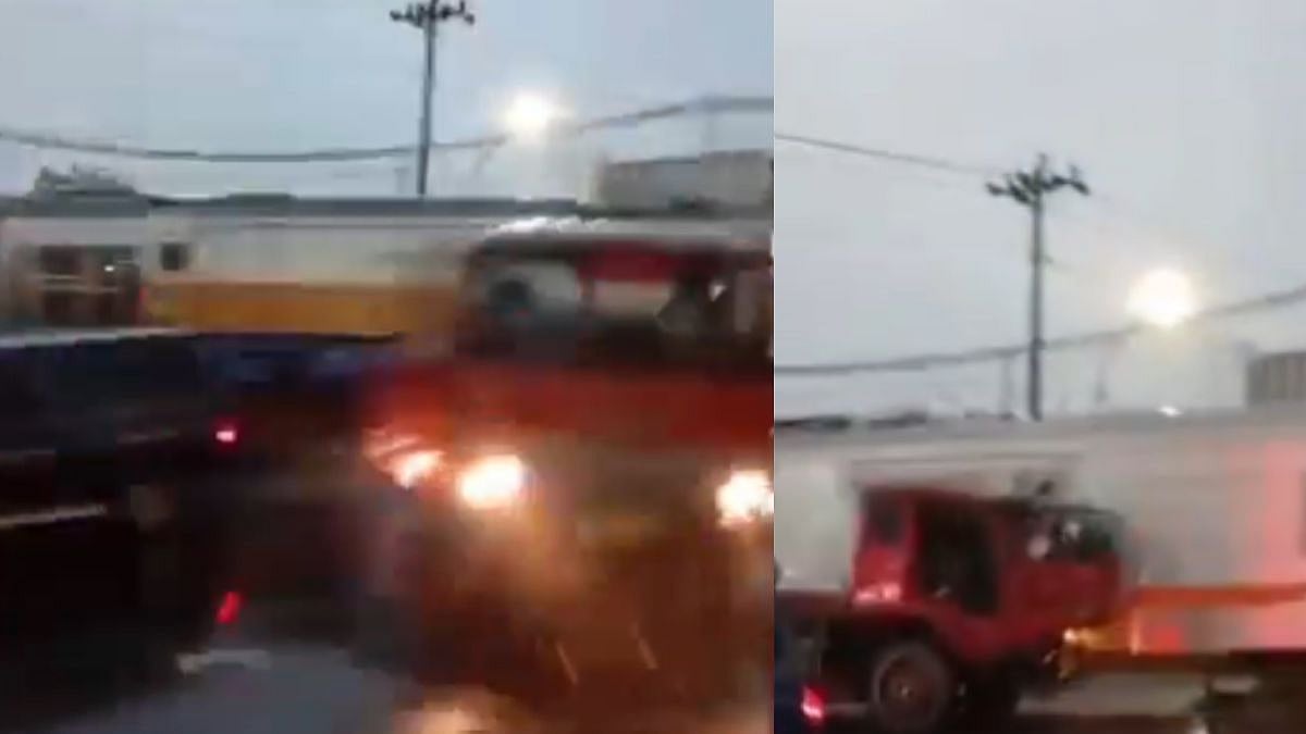 Terrifying VIDEO Shows Train Colliding With Stranded Truck At Indonesian Railway Crossing