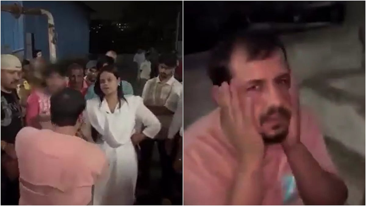 VIDEO: BJP Woman Official Thrashes 34-Year-Old Man In Kashimira For Harassing Minor Girl On Snapchat; Case Registered Under POCSO Act