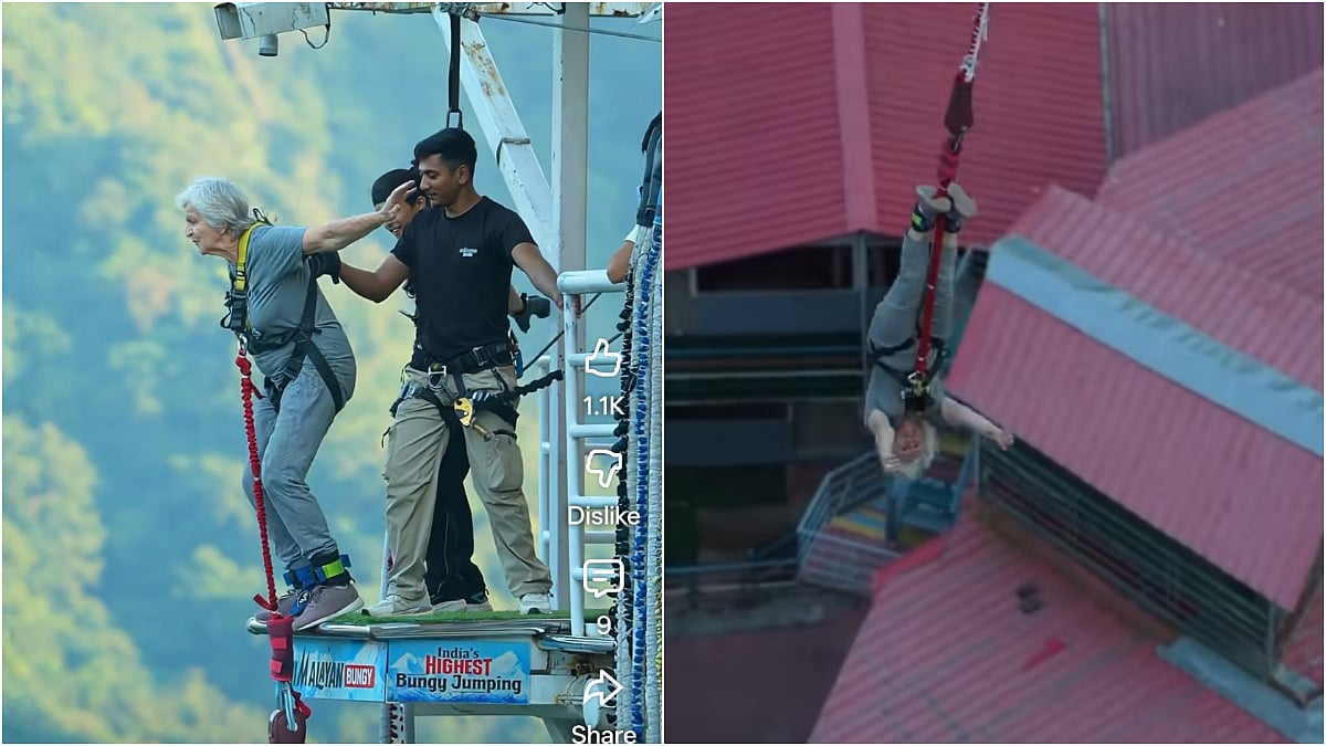 VIDEO: 82-Year-Old Woman Leaps From India’s Highest Bungee Platform In Rishikesh; Fearless Dance Before Jump Wins Hearts