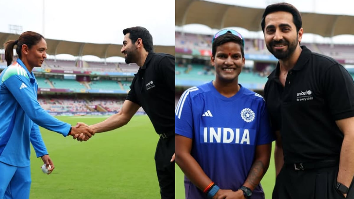 Wholesome Moment! Actor Ayushmann Khurrana Meets Team India Players Ahead Of IND W VS BAN W ICC Women's World Cup Match In Navi Mumbai