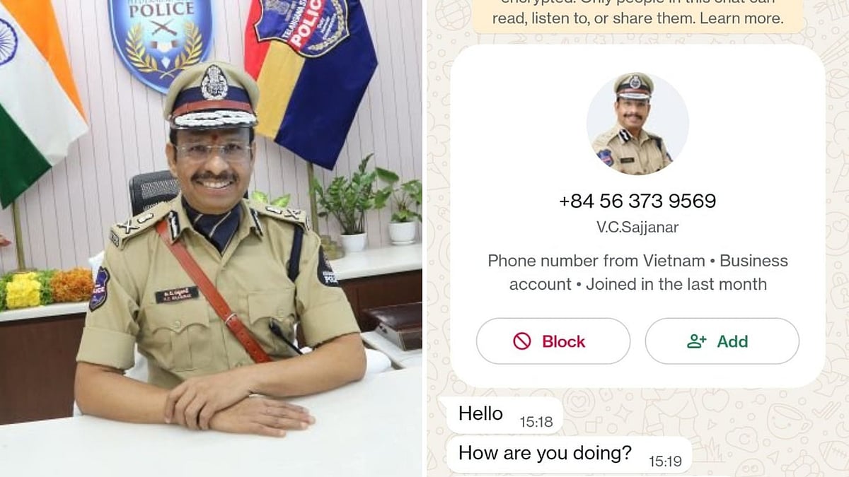 Hyderabad Police Commissioner Warns Of Fake WhatsApp Accounts Impersonating Him; Fraudsters Used His Photo To Deceive & Extract Money | X