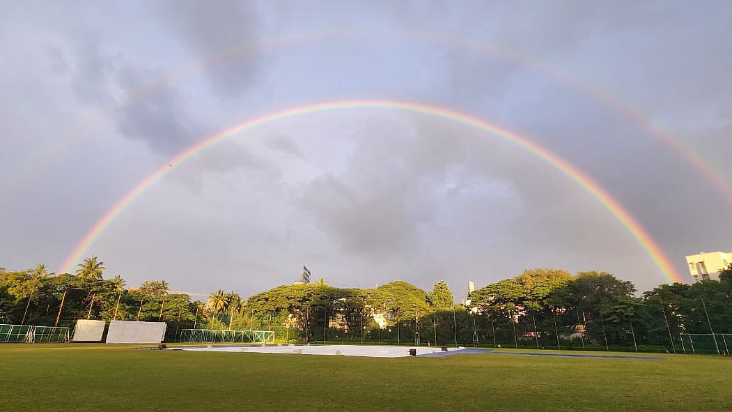 Pune Witnesses Rare Rainbow After Monday Showers, Punekars Capture Stunning Evening Sky Moments - PHOTOS