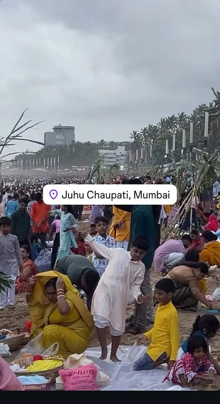 Chhath Puja Rituals at Juhu Beach