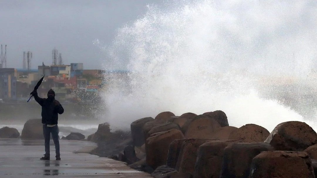Cyclone Michaung is predicted to make landfall on Andhra Pradesh's southern coast between Nellore and Machilipatnam on Monday. | ANI