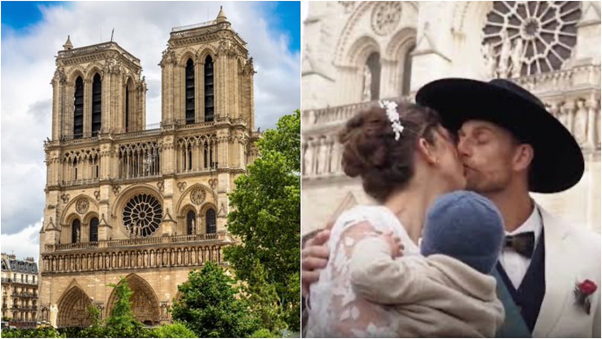 Paris Carpenter Who Helped Restore Notre Dame Marries Inside Cathedral, Reviving City’s Romantic Legacy