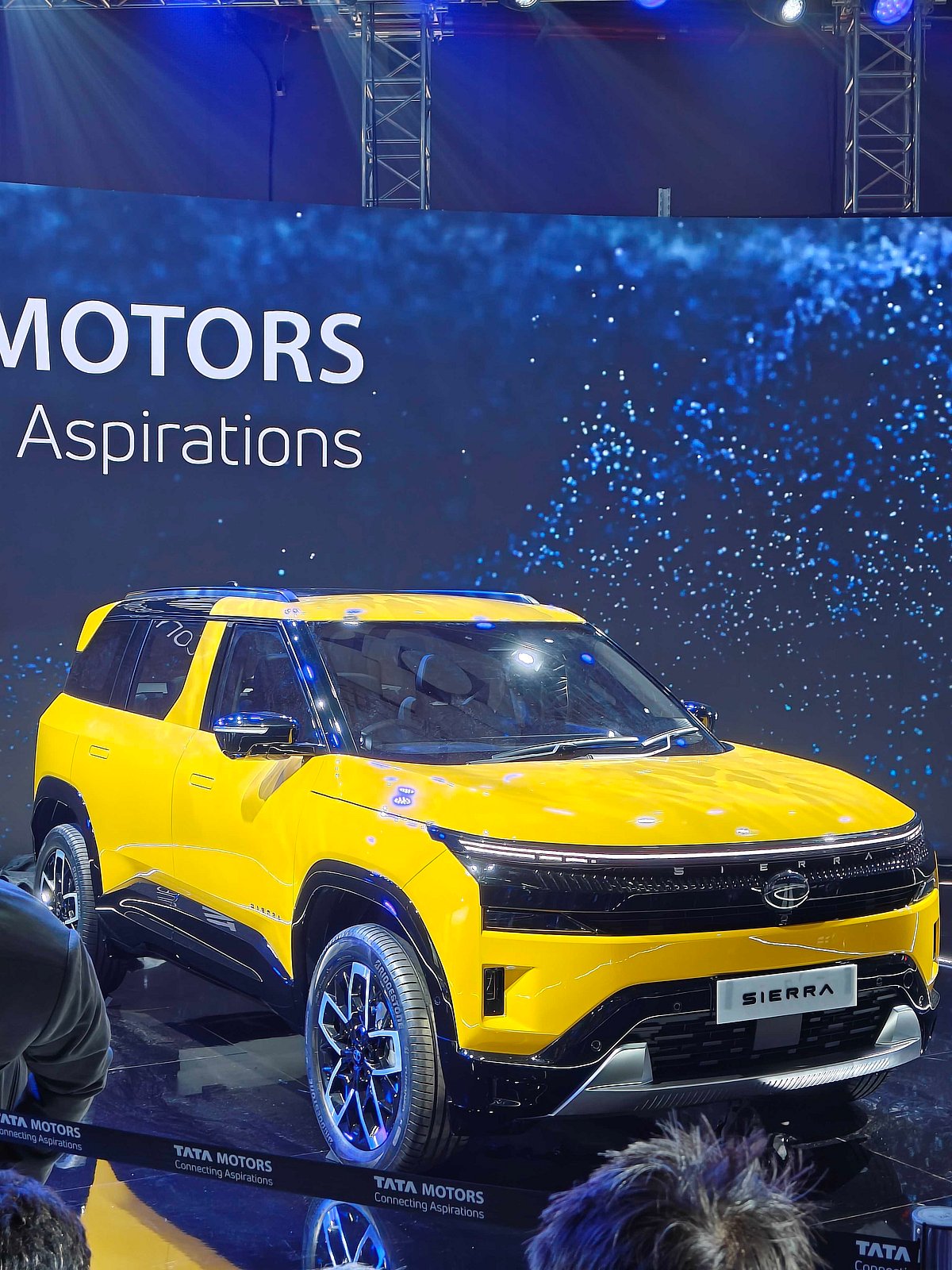 Tata Sierra displayed at Bharat Mobility Auto Expo 2025
