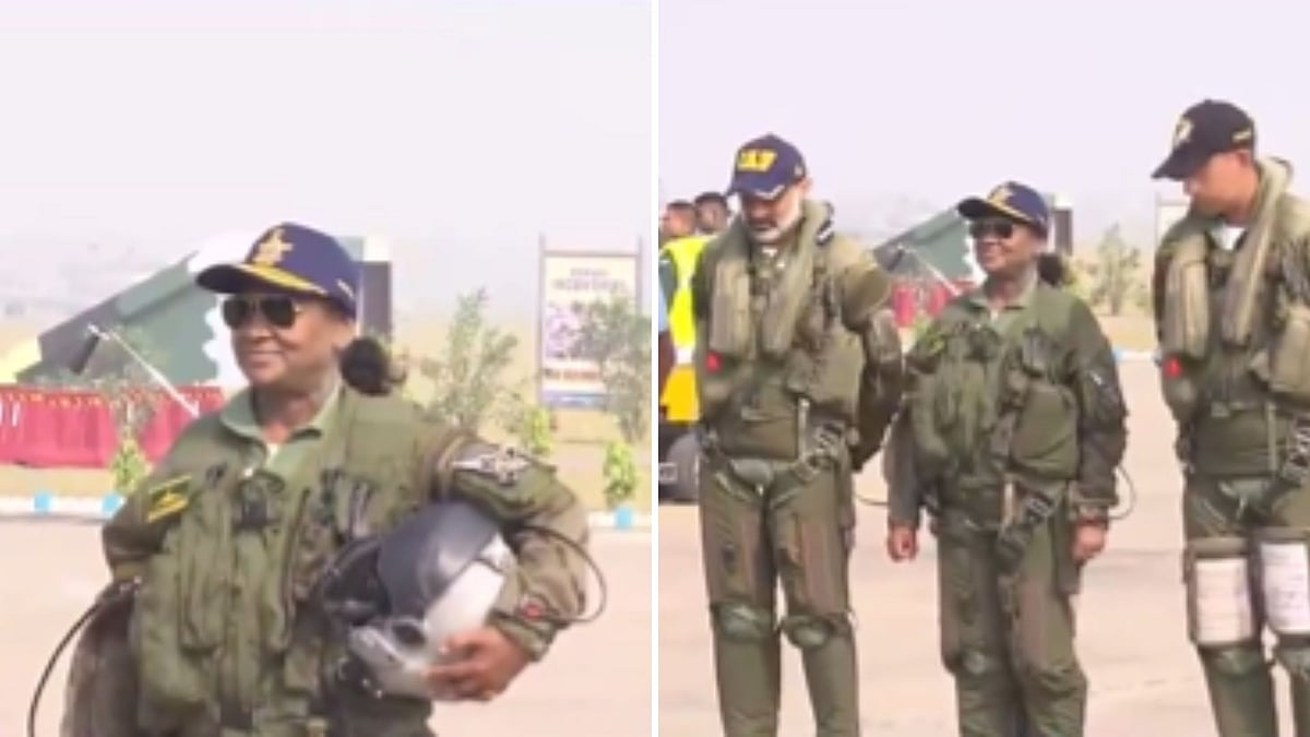 President Droupadi Murmu Takes Sortie In Rafale Fighter Jet From Ambala Airbase, Receives Guard Of Honour — VISUALS
