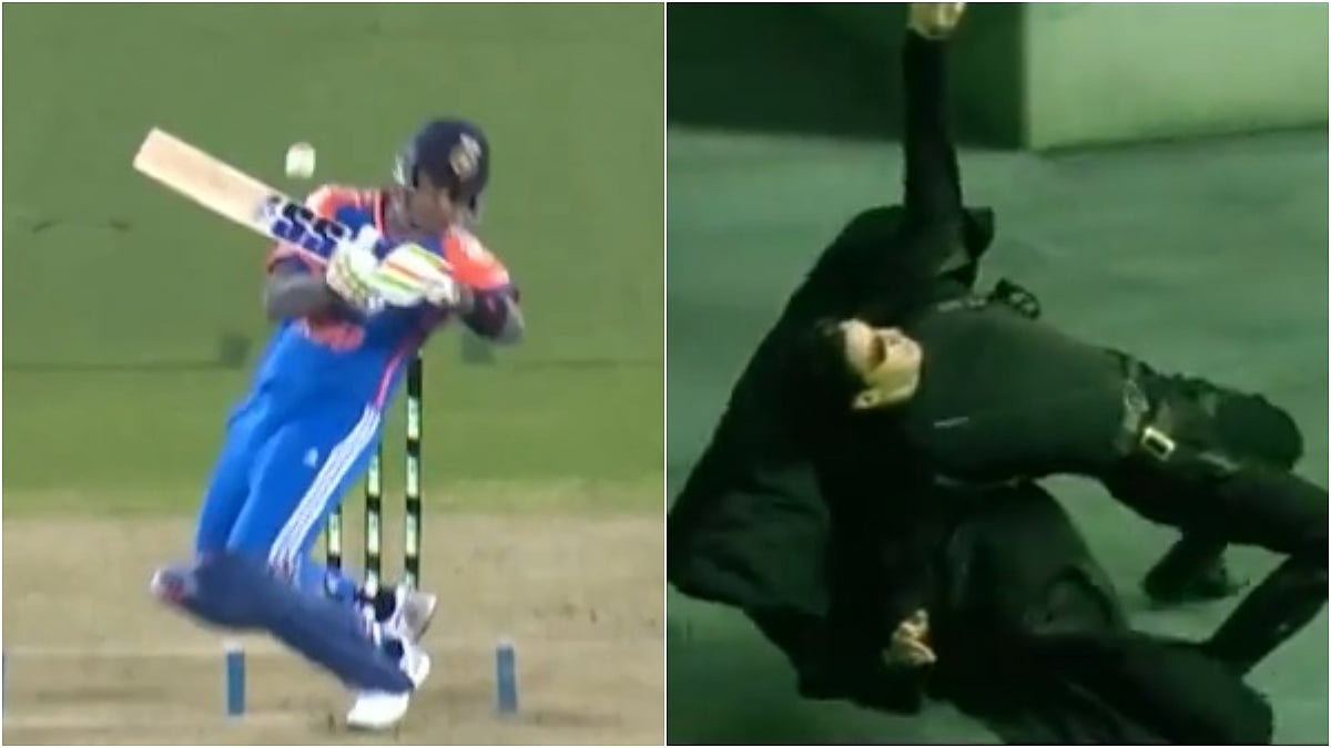 Suryakumar Yadav Turns Neo From 'The Matrix' To Dodge Josh Hazelwood's Fierce Bouncer During IND Vs...