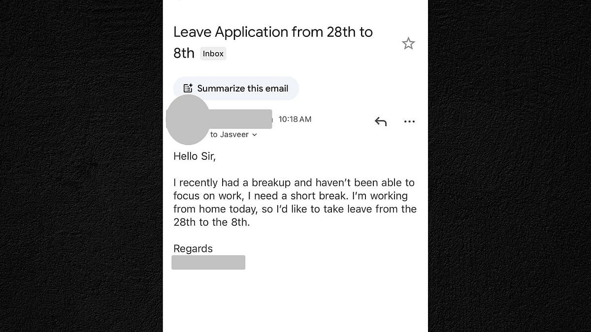 Viral Post: 'Most Honest Leave Application' Gen Z Worker Cites Breakup, Boss Approves Leave
