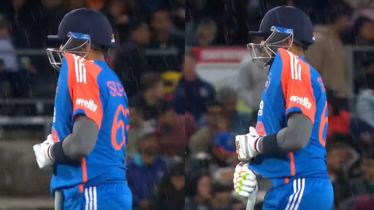 Heartwarming Scenes! Suryakumar Yadav Wins Hearts As He Protects His Bat From Rain During IND Vs AUS...