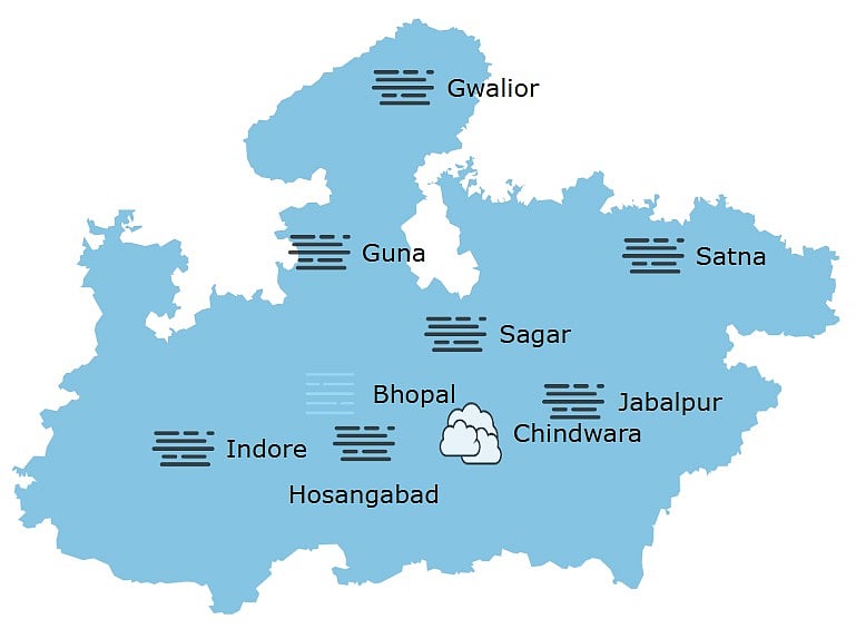 Weather in Madhya Pradesh at 10 am