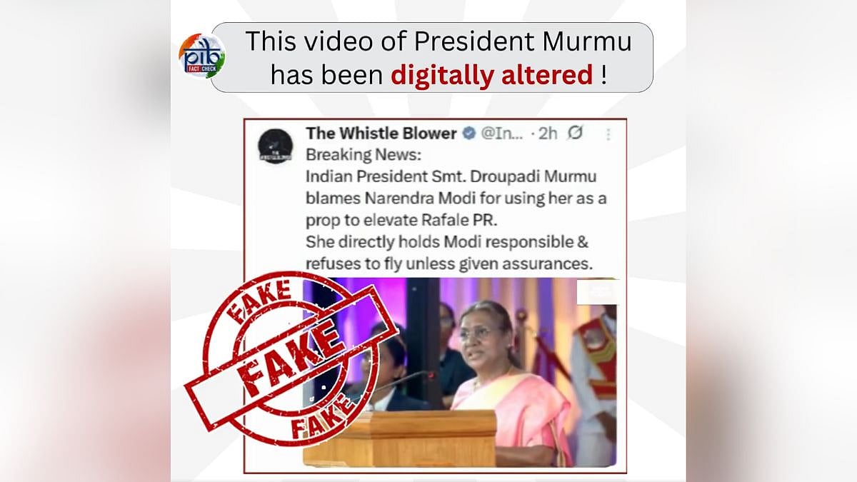 PIB Fact Check Flags AI-Manipulated Video Of President Murmu Circulated With False Claims About PM Modi, Rafale