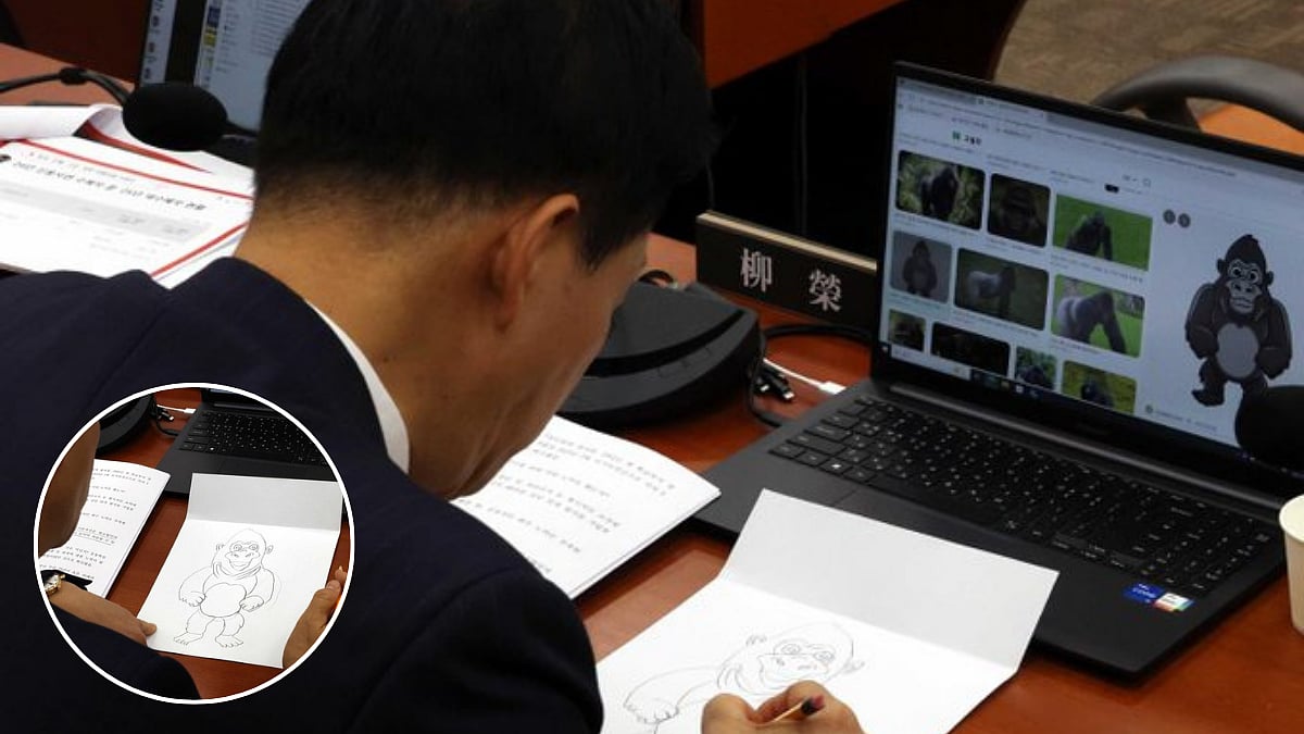 On Camera: South Korean Lawmaker Apologizes After Being Caught Doodling 'Gorilla' During...