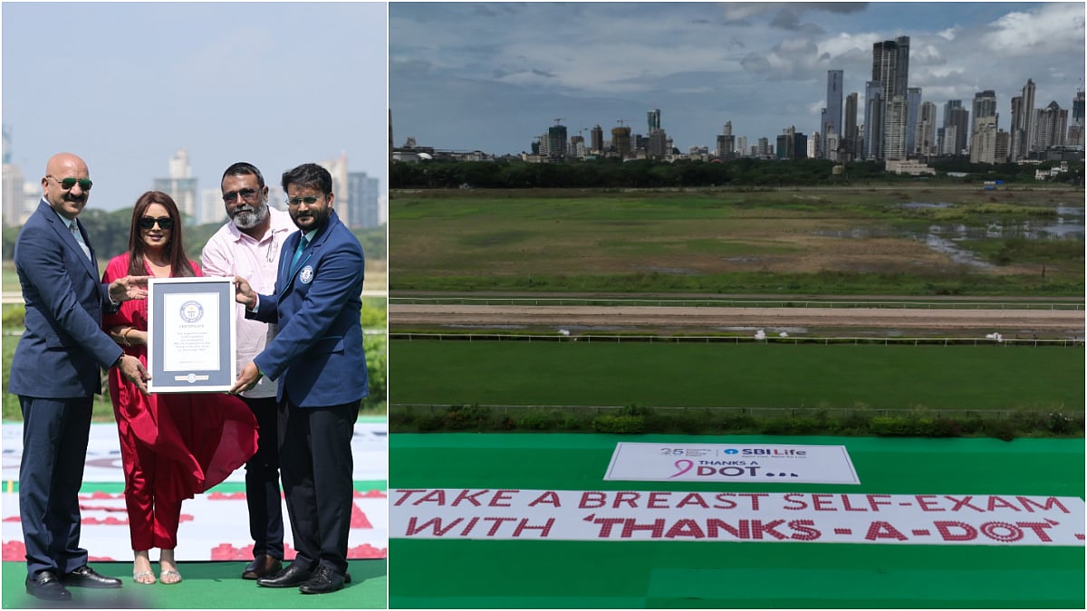 Guinness World Record Set In Mumbai For Largest Mosaic Promoting Breast Self-Examination